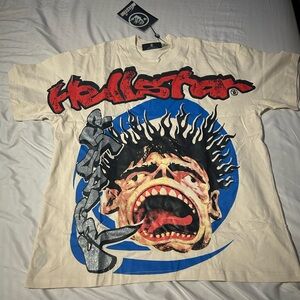Hellstar Cream Graphic Men's T-Shirt